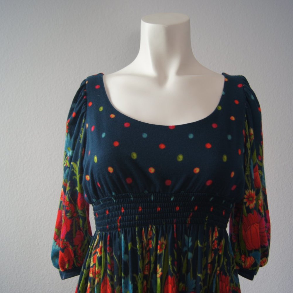 ORION LONDON | Multi Color Top Floral Elastic Waist Anthropologie - Picture 2 of 7